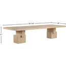  Color_Oak -- Anzio 96 / 144" Oak Oak Veneer Dining Table IMAGE 14