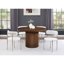  Color_Brown -- Belinda 48" Brown Solid Wood and Oak Veneer Dining Table IMAGE 2