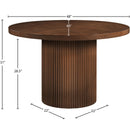  Color_Brown -- Belinda 48" Brown Solid Wood and Oak Veneer Dining Table IMAGE 6