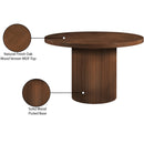 Color_Brown -- Belinda 48" Brown Solid Wood and Oak Veneer Dining Table IMAGE 7