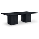  Meridian Belinda 54" Black Solid Wood and Oak Veneer Modular Dining Table IMAGE 1