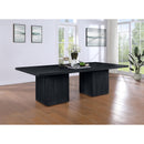  Meridian Belinda 54" Black Solid Wood and Oak Veneer Modular Dining Table IMAGE 2