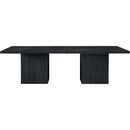  Meridian Belinda 54" Black Solid Wood and Oak Veneer Modular Dining Table IMAGE 3