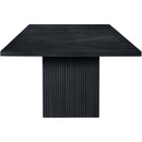  Meridian Belinda 54" Black Solid Wood and Oak Veneer Modular Dining Table IMAGE 4