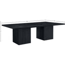  Meridian Belinda 54" Black Solid Wood and Oak Veneer Modular Dining Table IMAGE 7