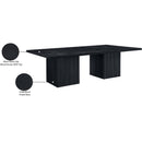  Meridian Belinda 54" Black Solid Wood and Oak Veneer Modular Dining Table IMAGE 8