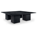  Meridian Belinda 108" Black Solid Wood and Oak Veneer Modular Dining Table IMAGE 1