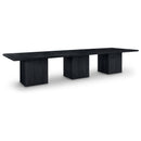 Meridian Belinda 54" Black Solid Wood and Oak Veneer Modular Dining Table IMAGE 1
