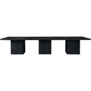  Meridian Belinda 54" Black Solid Wood and Oak Veneer Modular Dining Table IMAGE 3
