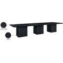  Meridian Belinda 54" Black Solid Wood and Oak Veneer Modular Dining Table IMAGE 8