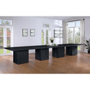  Meridian Belinda 54" Black Solid Wood and Oak Veneer Modular Dining Table IMAGE 2