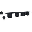  Meridian Belinda 54" Black Solid Wood and Oak Veneer Modular Dining Table IMAGE 8