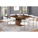  Color_Brown -- Belinda 54" Brown Solid Wood and Oak Veneer Dining Table IMAGE 2