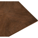  Color_Brown -- Belinda 54" Brown Solid Wood and Oak Veneer Dining Table IMAGE 5