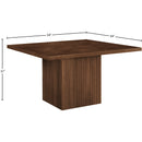  Color_Brown -- Belinda 54" Brown Solid Wood and Oak Veneer Dining Table IMAGE 7