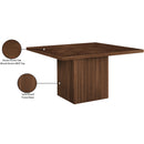  Color_Brown -- Belinda 54" Brown Solid Wood and Oak Veneer Dining Table IMAGE 8