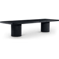  Color_Black -- Meridian Belinda Dining Table with Pedestal Base IMAGE 1