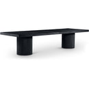  Color_Black -- Meridian Belinda Dining Table with Pedestal Base IMAGE 1