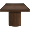  Color_Brown -- Belinda 96" / 144" Brown Solid Wood And Oak Veneer Dining Table IMAGE 10