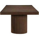 Color_Brown -- Belinda 96" / 144" Brown Solid Wood And Oak Veneer Dining Table IMAGE 11