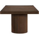  Color_Brown -- Belinda 96" / 144" Brown Solid Wood And Oak Veneer Dining Table IMAGE 12