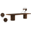  Color_Brown -- Belinda 96" / 144" Brown Solid Wood And Oak Veneer Dining Table IMAGE 15