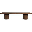  Color_Brown -- Belinda 96" / 144" Brown Solid Wood And Oak Veneer Dining Table IMAGE 7