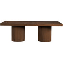  Color_Brown -- Belinda 96" / 144" Brown Solid Wood And Oak Veneer Dining Table IMAGE 9