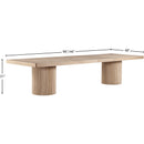  Color_Natural -- Belinda 96" / 144" Natural Solid Wood And Oak Veneer Dining Table IMAGE 14