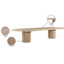  Color_Natural -- Belinda 96" / 144" Natural Solid Wood And Oak Veneer Dining Table IMAGE 15