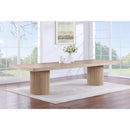  Color_Natural -- Belinda 96" / 144" Natural Solid Wood And Oak Veneer Dining Table IMAGE 2