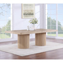  Color_Natural -- Belinda 96" / 144" Natural Solid Wood And Oak Veneer Dining Table IMAGE 4