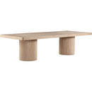 Color_Natural -- Belinda 96" / 144" Natural Solid Wood And Oak Veneer Dining Table IMAGE 5