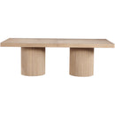  Color_Natural -- Belinda 96" / 144" Natural Solid Wood And Oak Veneer Dining Table IMAGE 9