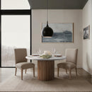  Meridian Sanremo 53" White Finished Concrete Indoor / Outdoor Dining Table IMAGE 2