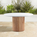  Meridian Sanremo 53" White Finished Concrete Indoor / Outdoor Dining Table IMAGE 3