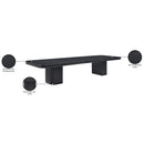  Meridian Mohari 112" / 136" / 160" Black Solid Wood And Oak Veneer Dining Table IMAGE 15