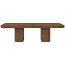  Color_Brown -- Mohari 112" / 136" / 160" Brown Solid Wood And Oak Veneer Dining Table IMAGE 11