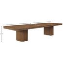  Color_Brown -- Mohari 112" / 136" / 160" Brown Solid Wood And Oak Veneer Dining Table IMAGE 14