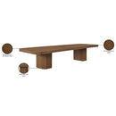  Color_Brown -- Mohari 112" / 136" / 160" Brown Solid Wood And Oak Veneer Dining Table IMAGE 15