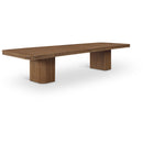  Color_Brown -- Mohari 112" / 136" / 160" Brown Solid Wood And Oak Veneer Dining Table IMAGE 1