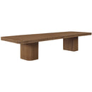  Color_Brown -- Mohari 112" / 136" / 160" Brown Solid Wood And Oak Veneer Dining Table IMAGE 6