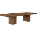  Color_Brown -- Mohari 112" / 136" / 160" Brown Solid Wood And Oak Veneer Dining Table IMAGE 7