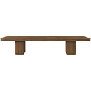  Color_Brown -- Mohari 112" / 136" / 160" Brown Solid Wood And Oak Veneer Dining Table IMAGE 9