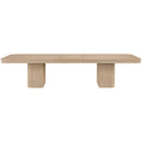  Meridian Mohari 112" / 136" / 160" Natural Solid Wood And Oak Veneer Dining Table IMAGE 10