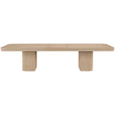  Color_Natural -- Mohari 112" / 136" / 160" Natural Solid Wood And Oak Veneer Dining Table IMAGE 10
