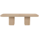  Color_Natural -- Mohari 112" / 136" / 160" Natural Solid Wood And Oak Veneer Dining Table IMAGE 11