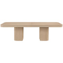  Meridian Mohari 112" / 136" / 160" Natural Solid Wood And Oak Veneer Dining Table IMAGE 11