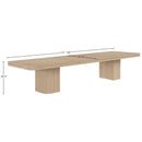  Color_Natural -- Mohari 112" / 136" / 160" Natural Solid Wood And Oak Veneer Dining Table IMAGE 14