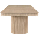  Color_Natural -- Mohari 112" / 136" / 160" Natural Solid Wood And Oak Veneer Dining Table IMAGE 3
